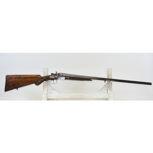 Belgian Side By Side Exposed Hammer 12 Gauge Shotgun 