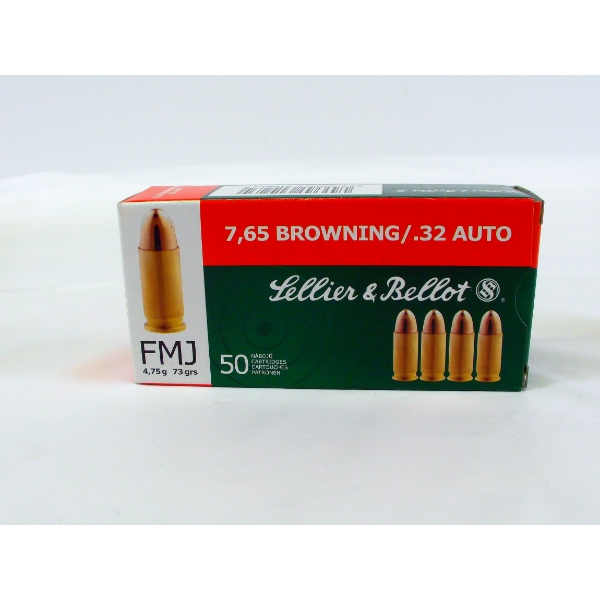 50 Rounds Sellier & Bellot .32 Auto Ammunition 