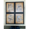 Image 1 : 4 Firearms Display Portraits 11.25"x9" 