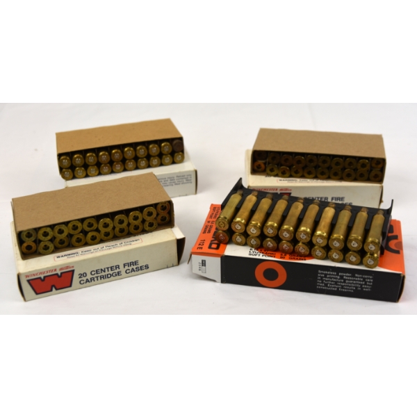 80 Pieces Assorted Brand & Caliber Shot & Unprimed Brass