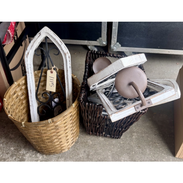 Decorative Wicker Baskets & Wall Candle Holder