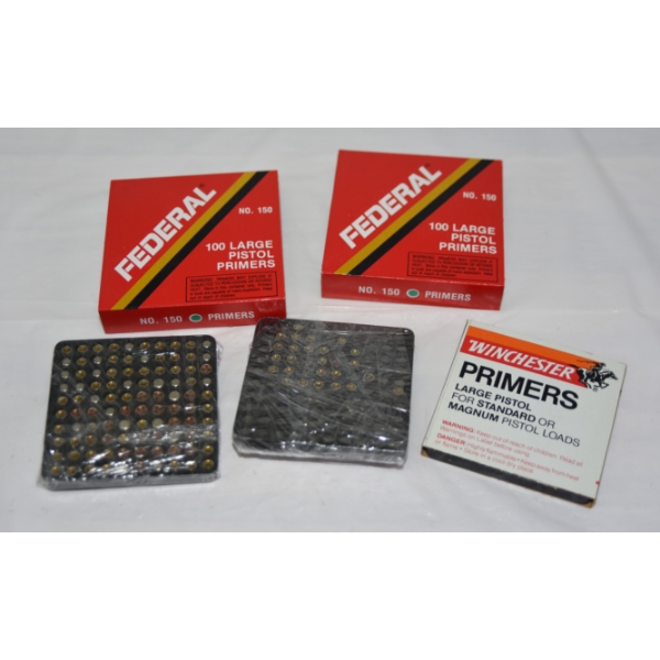 220 Winchester Large Pistol & 200 Federal No.150 Large Pistol Primers