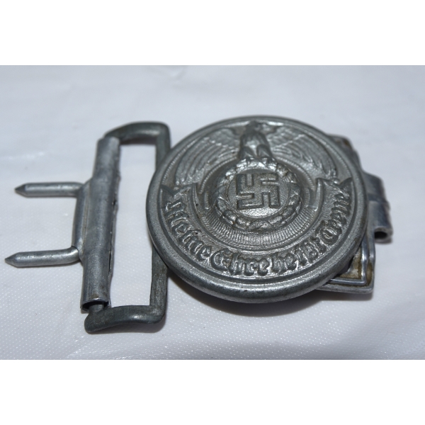 WWII German Heer Belt Buckle Round Style w/ Catch & Prongs