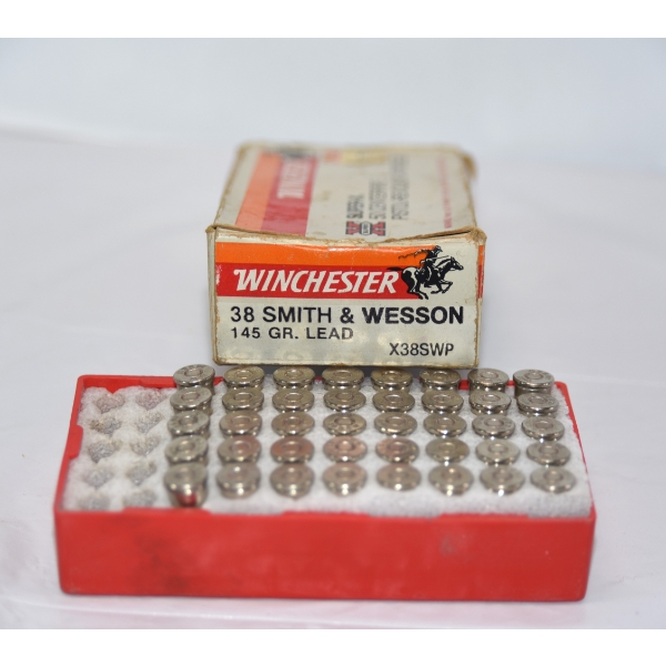 40 Rounds Winchester 38 Smith & Wesson 145gr Ammunition 