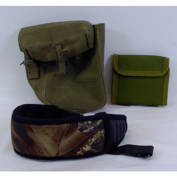 Box Lot Gun Sling, Cartridge Belt & Military Bag 