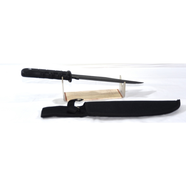  440 Bowie Knife Replica With Black Case 