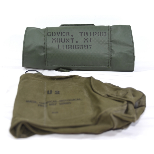 Us Military M17 Series Chemical - Biological Field Mask Carrying Bag & Tripod Mount Cover