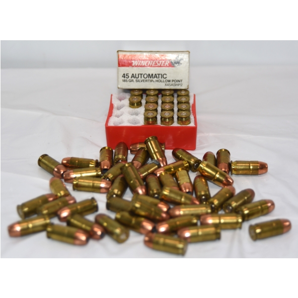 59 Rounds Remington & Winchester .45 ACP Caliber Ammunition - See Description
