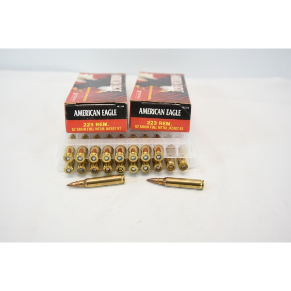 40 Rounds American Eagle 223 Rem Ammunition