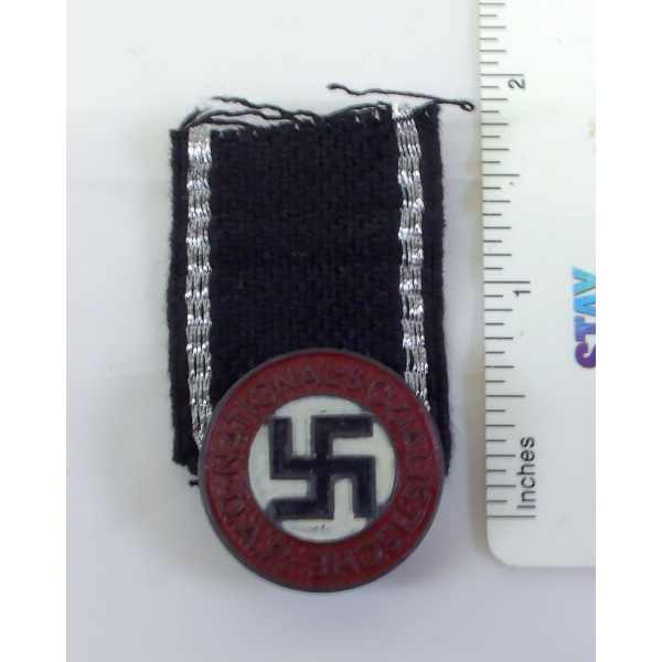 German NSDAP Nazi Party RZM Marked Lapel Style Membership Badge