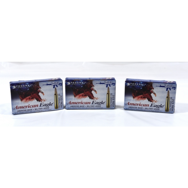 60 Rounds Federal American Eagle 223 REM 55 Grain FMJ Ammunition 