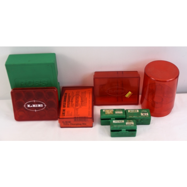 5 Empty Die Cases & 3 Small RCBS Empty cases