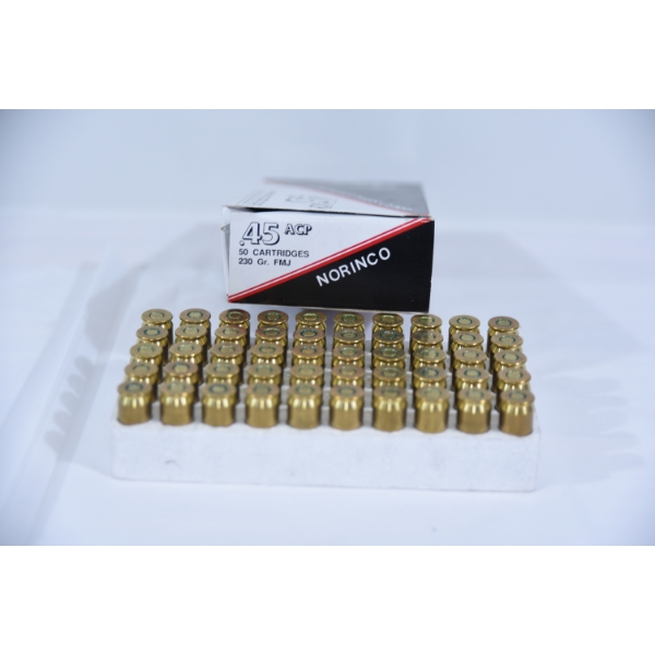 50 Rounds Norinco .45ACP 230gr FMJ Ammunition 