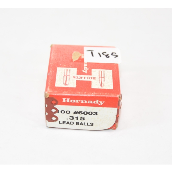 100 Pieces Hornady .315 Lead Round Balls