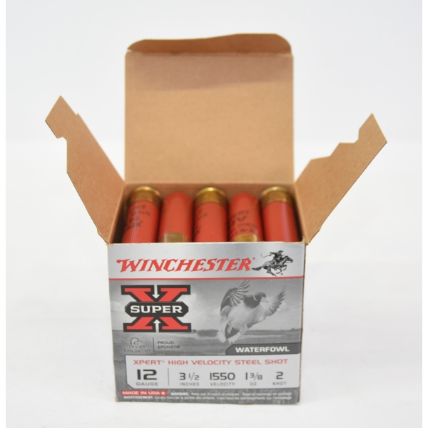 25 Rounds Winchester Super X 12 Gauge 3 1/2" #2 Shot Ammunition