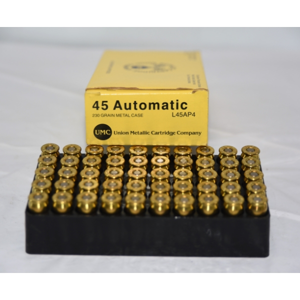 50 Rounds UMC .45 ACP 230 Grain FMJ Ammunition