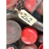 Image 2 : Lot of Vintage Red Tractor Caps, Pre-Cleaner, Breather Tube & Pipe, Possibly IH / Farmall