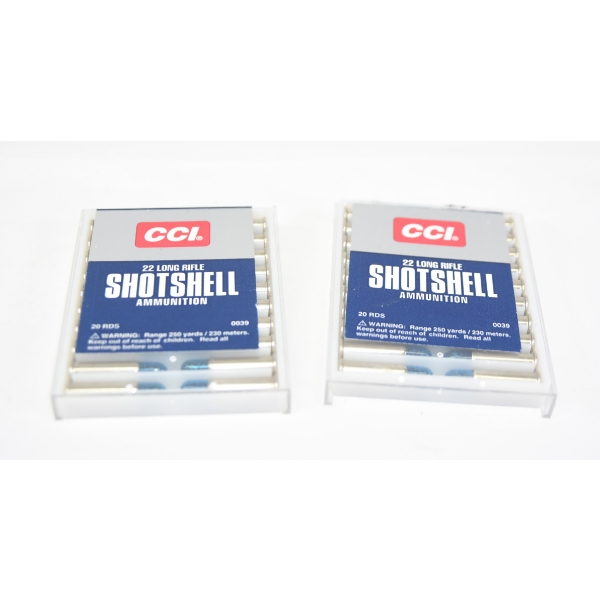 40 Rounds CCI .22 Long Rifle Shotshell Ammunition