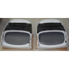 Image 3 : Pair Of Boat Folding Light Grey Seats with Grey Inserts With Wood Base