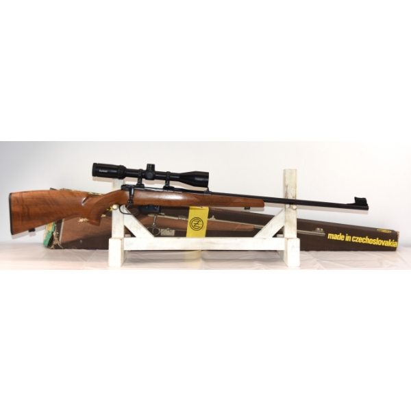 CZ Model CZ527 Bolt Action .22 Hornet Caliber Rifle With Scope And Factory Box