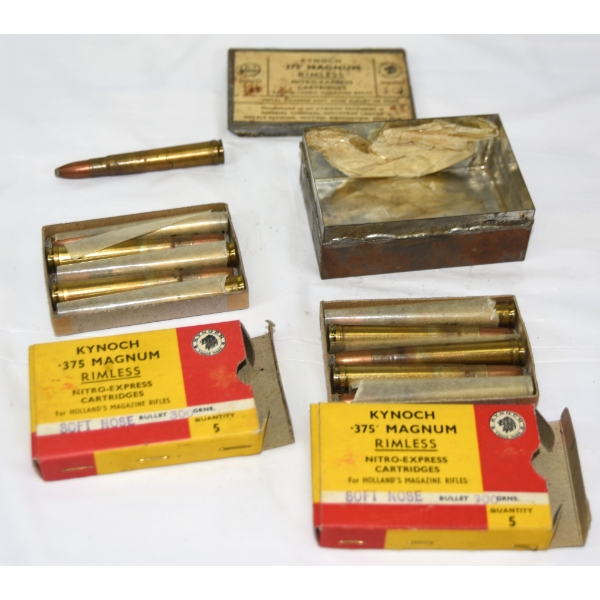 10 Soldered Kynoch .375 Mag Rimeless 