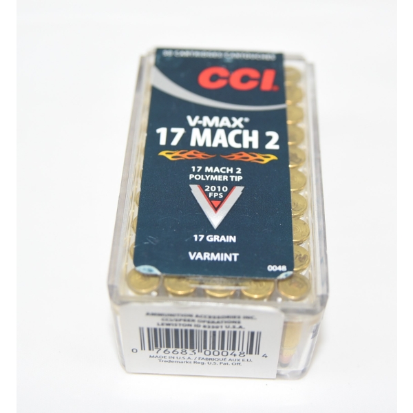50 Rounds CCI V-Max 17 Mach 2 17gr. Ammunition