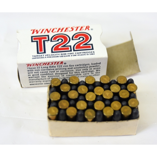 50 Rounds Winchester T22 Target Velocity Rim Fire Ammunition 