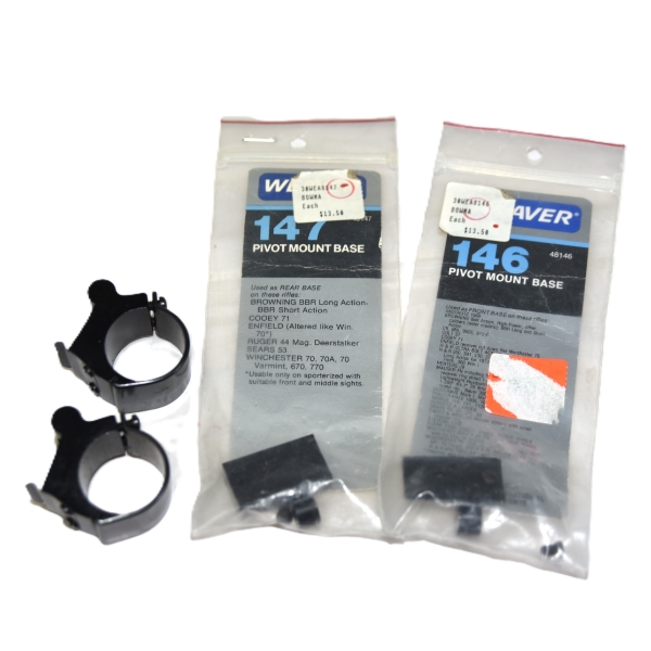 1 Set Weaver 1" Pivot Rings & 1 Set Weaver Pivot Bases for BBR or Win Mod 70