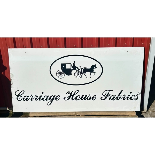 Carriage House Fabrics Horse & Carriage Advertising Sign 