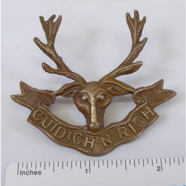WWII 1939 45 Pictou Nova Scotia Highlanders Cap Badge