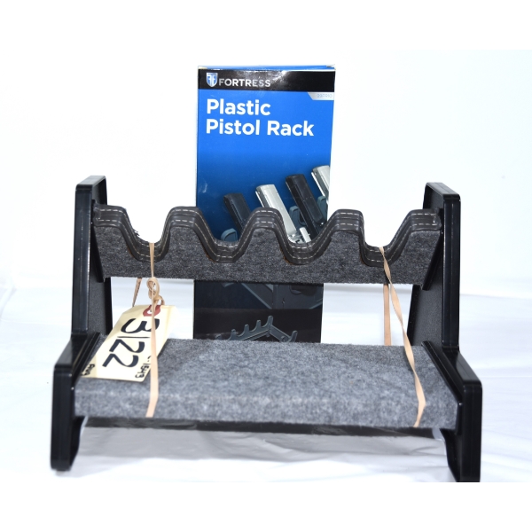 Fortress Deluxe 4 Position Handgun Rack & Fortress 4 Pistol Plastic Rack 