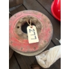 Image 2 : Vintage Riveted Steel Tractor Belt Pulley with Hub Nuts, Possibly Farmall