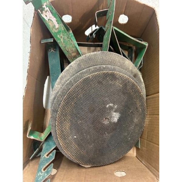 Lot of Concrete Finishing Tools with Hand Floats, Edgers & Abrasive Discs