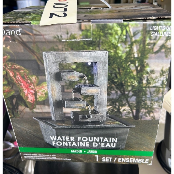 Metal Flower Pots & Water Fountain 