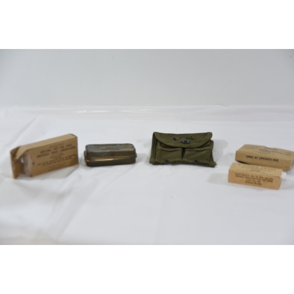 Box Lot US Military First Aid Kits & Pouch 