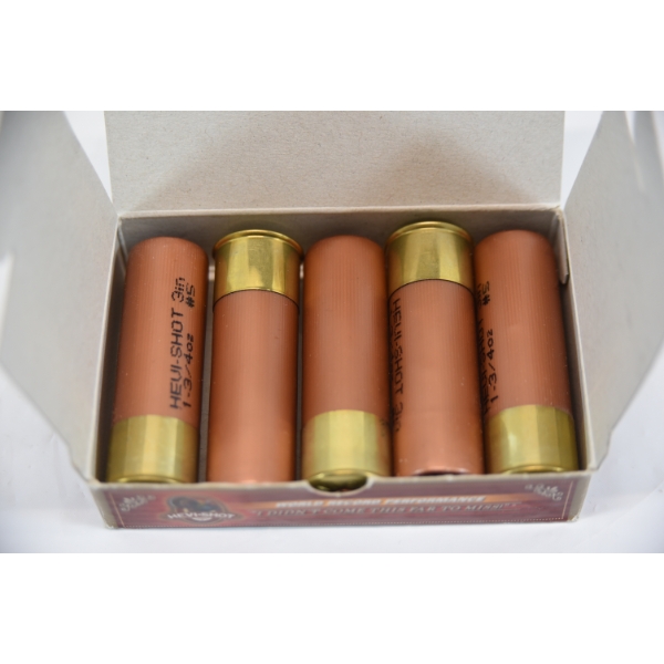 5 Rounds Hevi- Shot 12 Gauge 3" #5 Shot Ammunition
