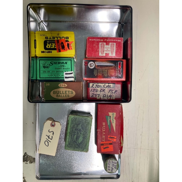6KG Container Of .270 Caliber Assorted Brands Reloading Bullets