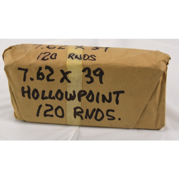 120 Rounds Unknown 7.62x 39 Caliber Ammunition