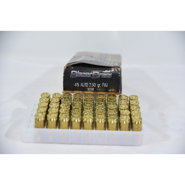 45 Rounds Blazer 45 Auto 230gr FMJ Ammunition 