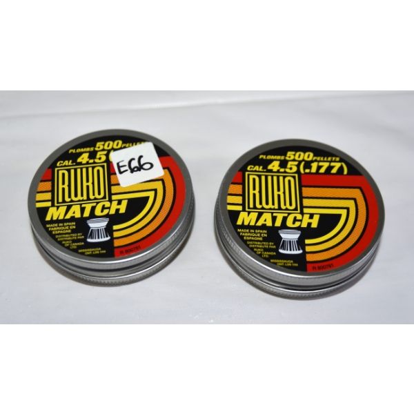 1,000 Pieces .177 Ruko Match pellets