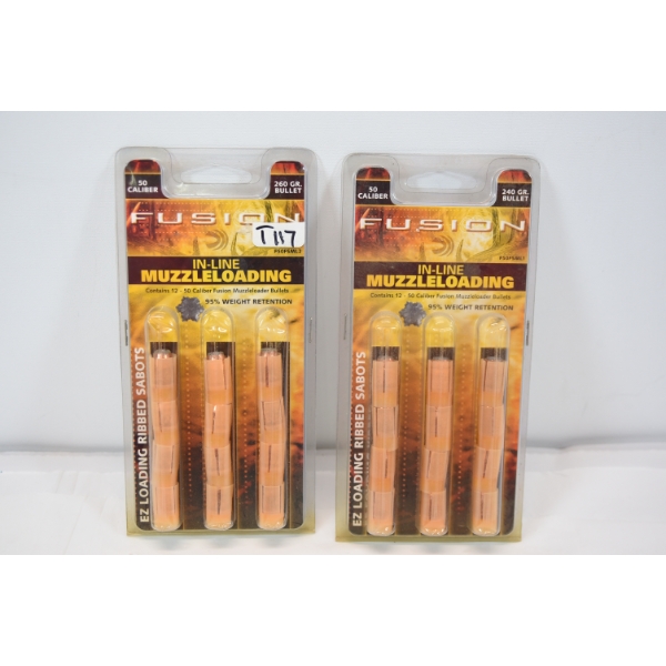 24 Pieces Fusion Inline 50 Calibre Sabot Bullets