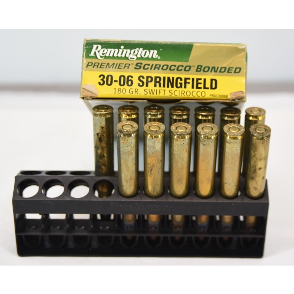 13 Rounds Remington Premier Scirocco Bonded 30-06 Springfield 180 Grain Ammunition