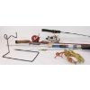 Image 2 : Bucket of Ice Fishing Poles and Reels 