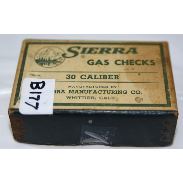 Approximately 950 Sierra 30 Cal Gas Checks 