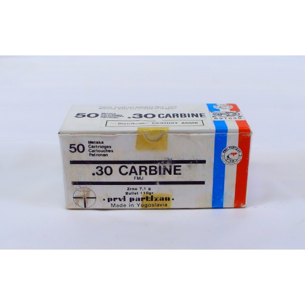 50 Rounds Metaka Cartridges .30 Carbine Ammunition 
