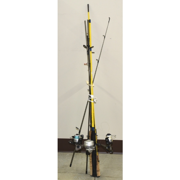 Box Lot Fishing Rods & Reels 