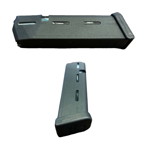 Glock-Pattern Polymer Pistol Magazine with Witness Windows – Pinned 10 Rounds (Brand/Calibre TBC)