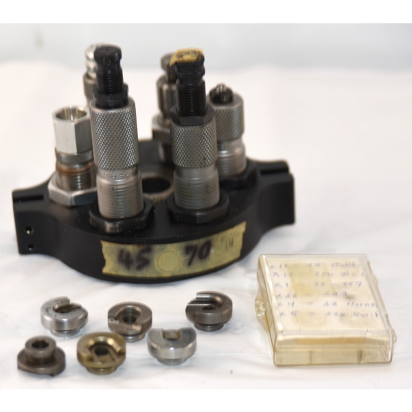 Lyman Cast Iron Reloading Turret Head & 6 Shell Holders