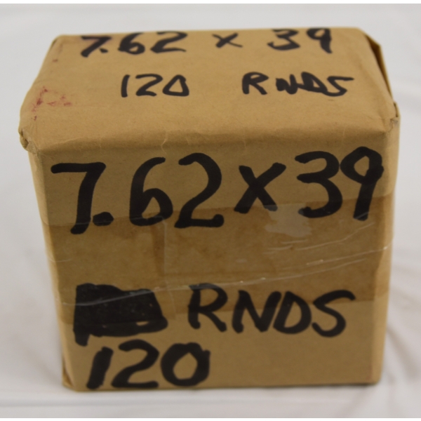 120 Rounds Unknown 7.62x39 Caliber Ammunition
