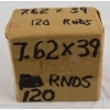 Image 1 : 120 Rounds Unknown 7.62x39 Caliber Ammunition